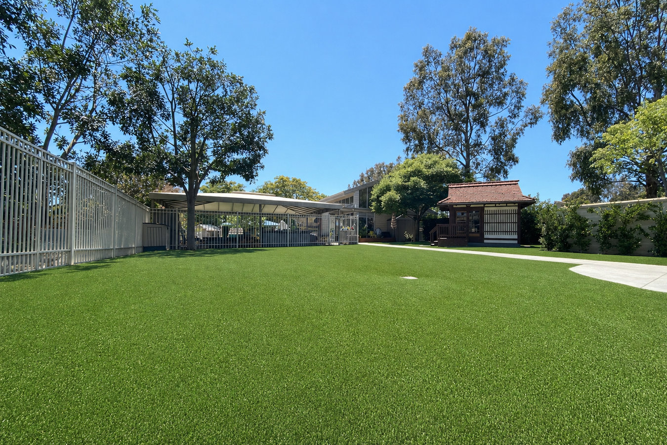 Commercial turf installation