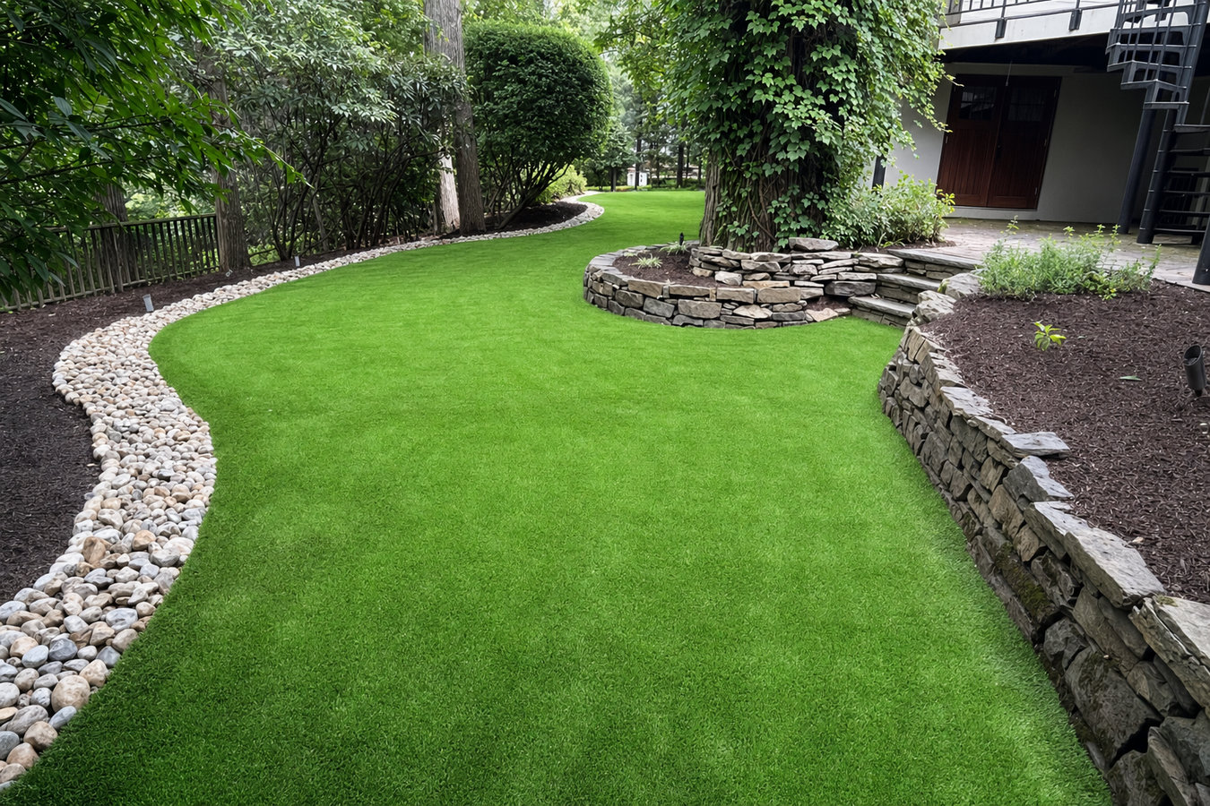 Residential turf installation